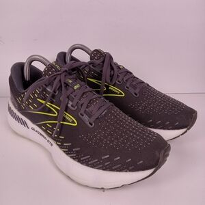 Brooks Glycerin GTS 20 Running Shoes Womens 10 Ebony Nightlife Yellow Athletic